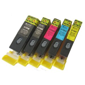 Highshop-16 Refillable Ink Tank PGI725 Black CLI726 Black Magenta Cyan Yellow Set of 5